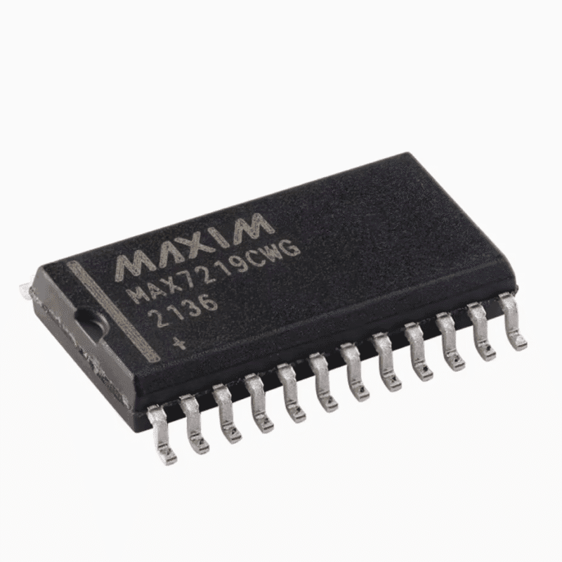 Puce de pilote d&png9;affichage Led Max7219cwg T Soic-24, Interface série originale, 8 bits Original Genuine Max7219cwg T Soic-24 Serial Interface 8-bit Led Display Driver Chip