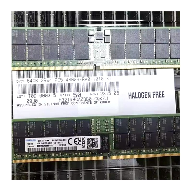 for original new and used samsung ddr5 64g 2rx4 4800b ecc rdimm m321r8ga0bb0 cqk server memory for original new and used samsung ddr5 64g 2rx4 4800b ecc rdimm m321r8ga0bb0 cqk server memory
